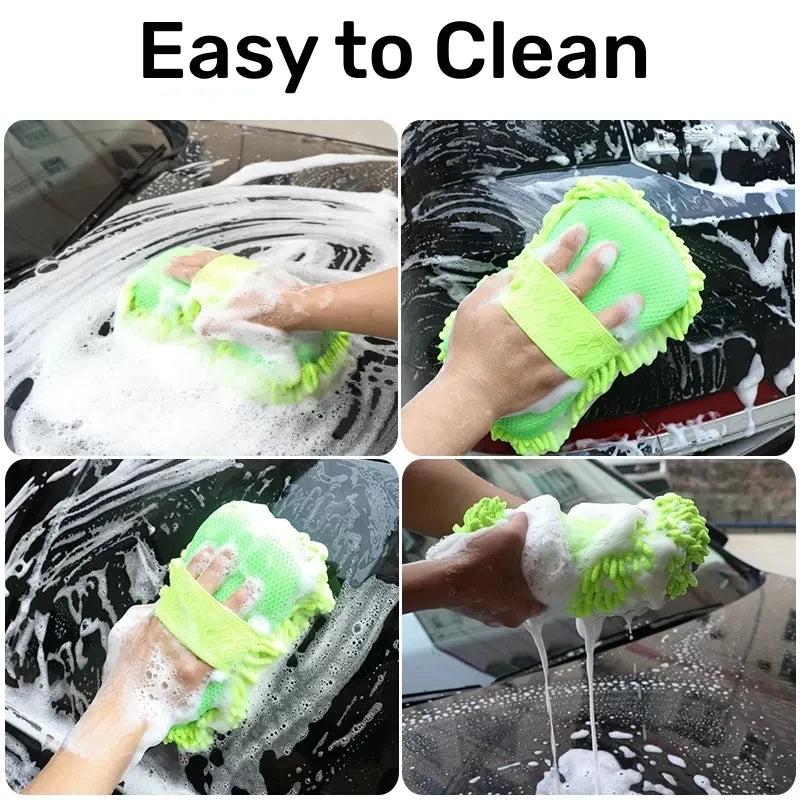 AutoGearHub (™)Microfiber Car Washer Sponge Cleaning Car