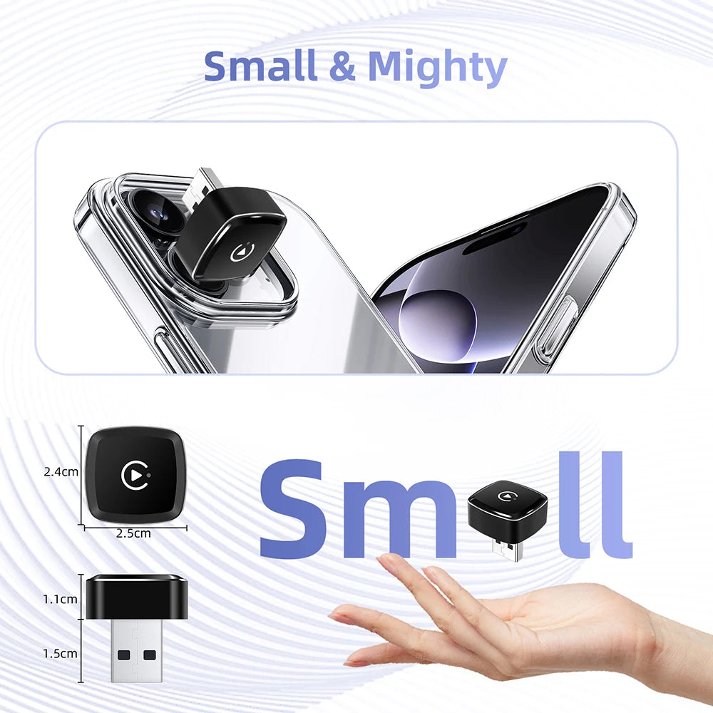 AutoGearHub (™) Smallest LEXXSON Wireless CarPlay Adapter