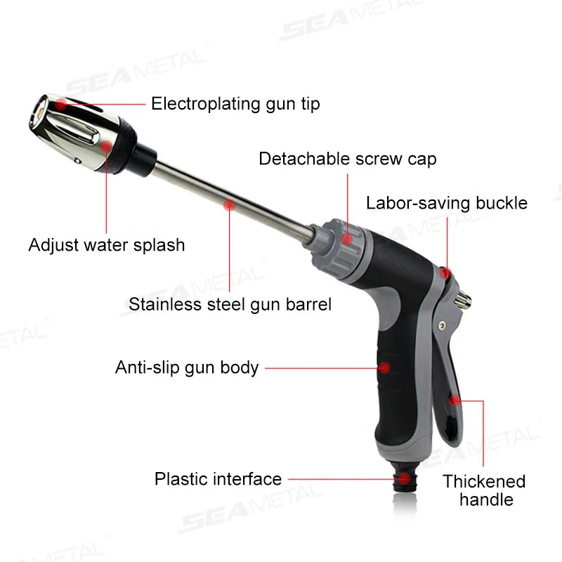 AutoGearHub (™)SEAMETAL High Pressure Car Wash Gun