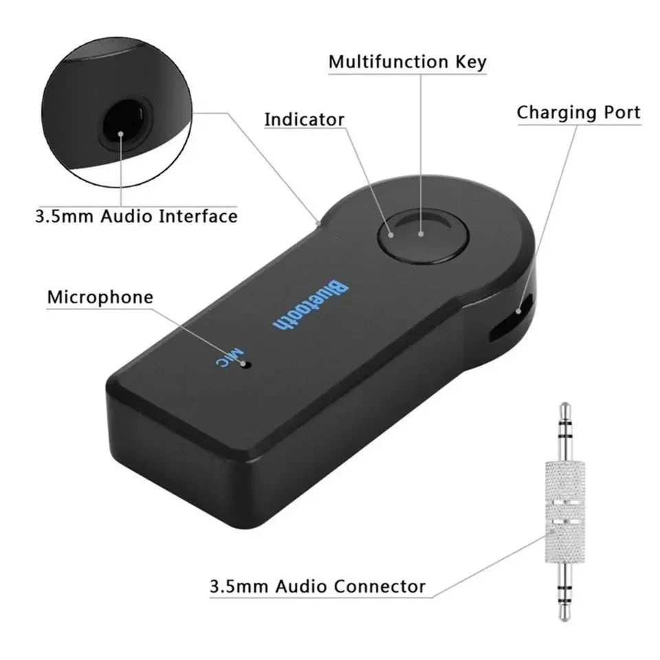 AutoGearHub (™)Bluetooth 5.0 Audio Receiver Mini Bluetooth Stereo AUX