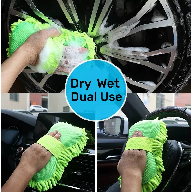 AutoGearHub (™)Microfiber Car Washer Sponge Cleaning Car