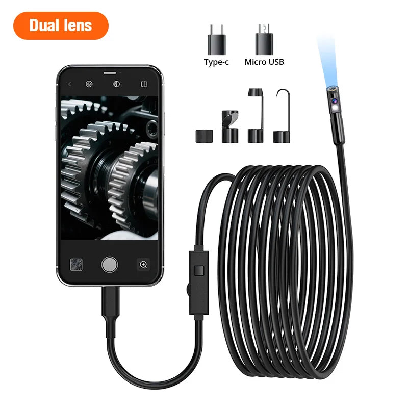 AutoGearHub (™)KERUI Single/Dual Lens Endoscope Camera