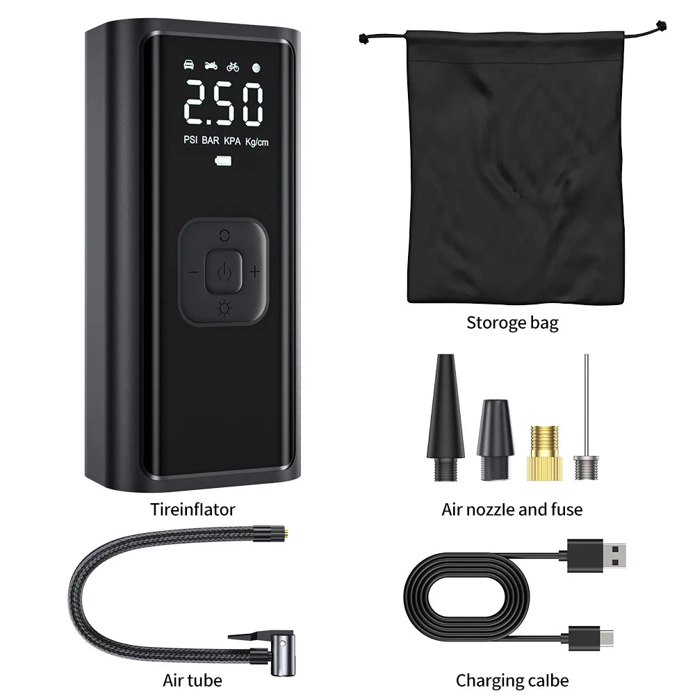 AutoGearHub (™)YIJU Wireless Air Pump 150psi Portable