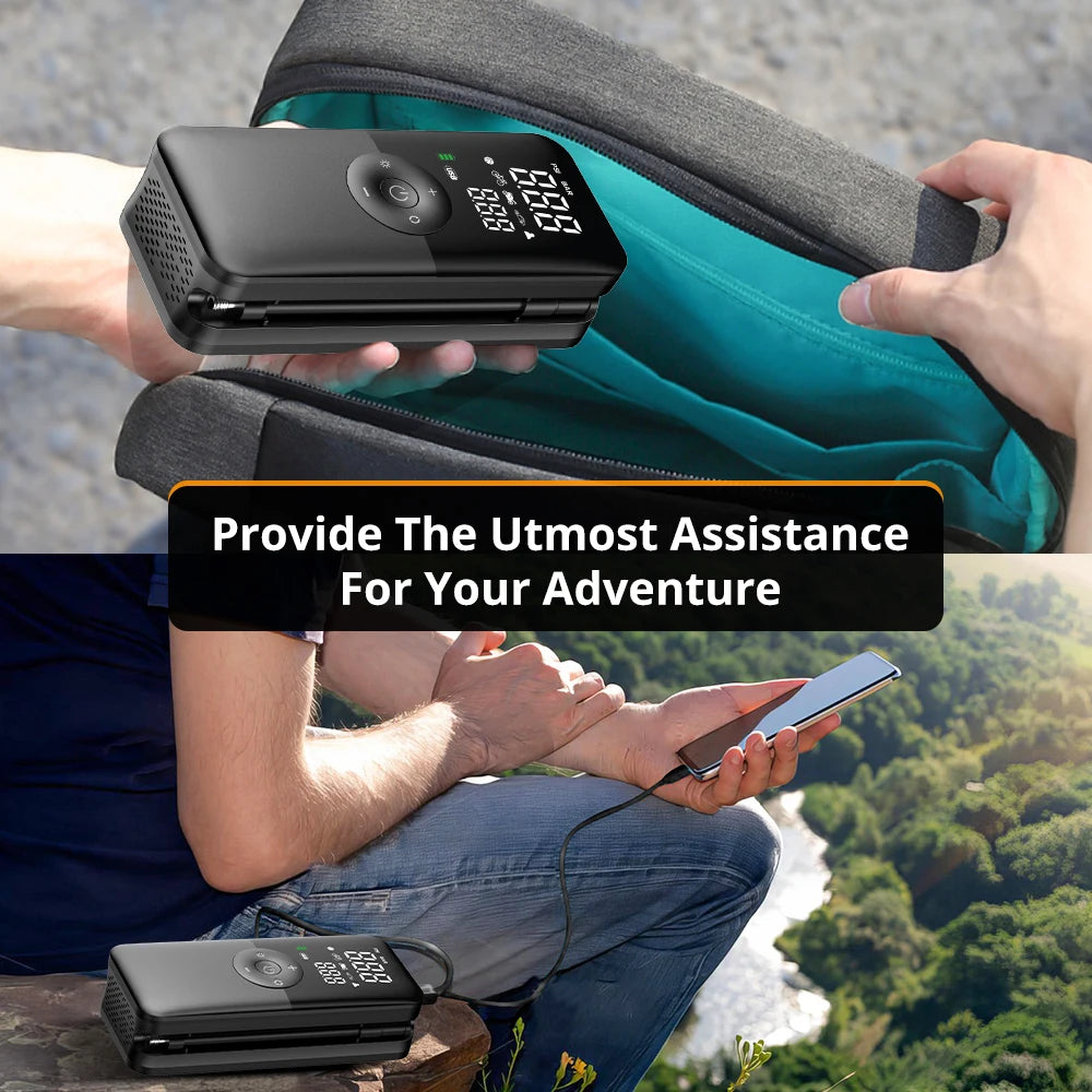 AutoGearHub (™)CARSUN Portable Tire Inflator Rechargeable Electric Inflator For Car