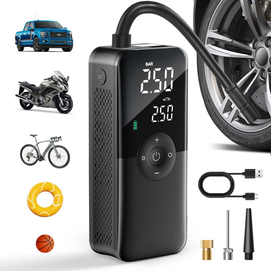 AutoGearHub (™)CARSUN Portable Tire Inflator Rechargeable Electric Inflator For Car