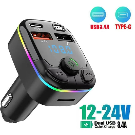 AutoGearHub (™)Car Charger Bluetooth 5.0 FM Transmitter