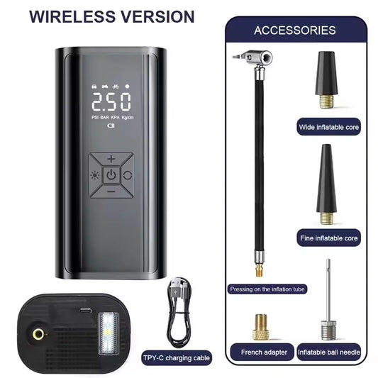 AutoGearHub (™)YIJU Wireless Air Pump 150psi Portable